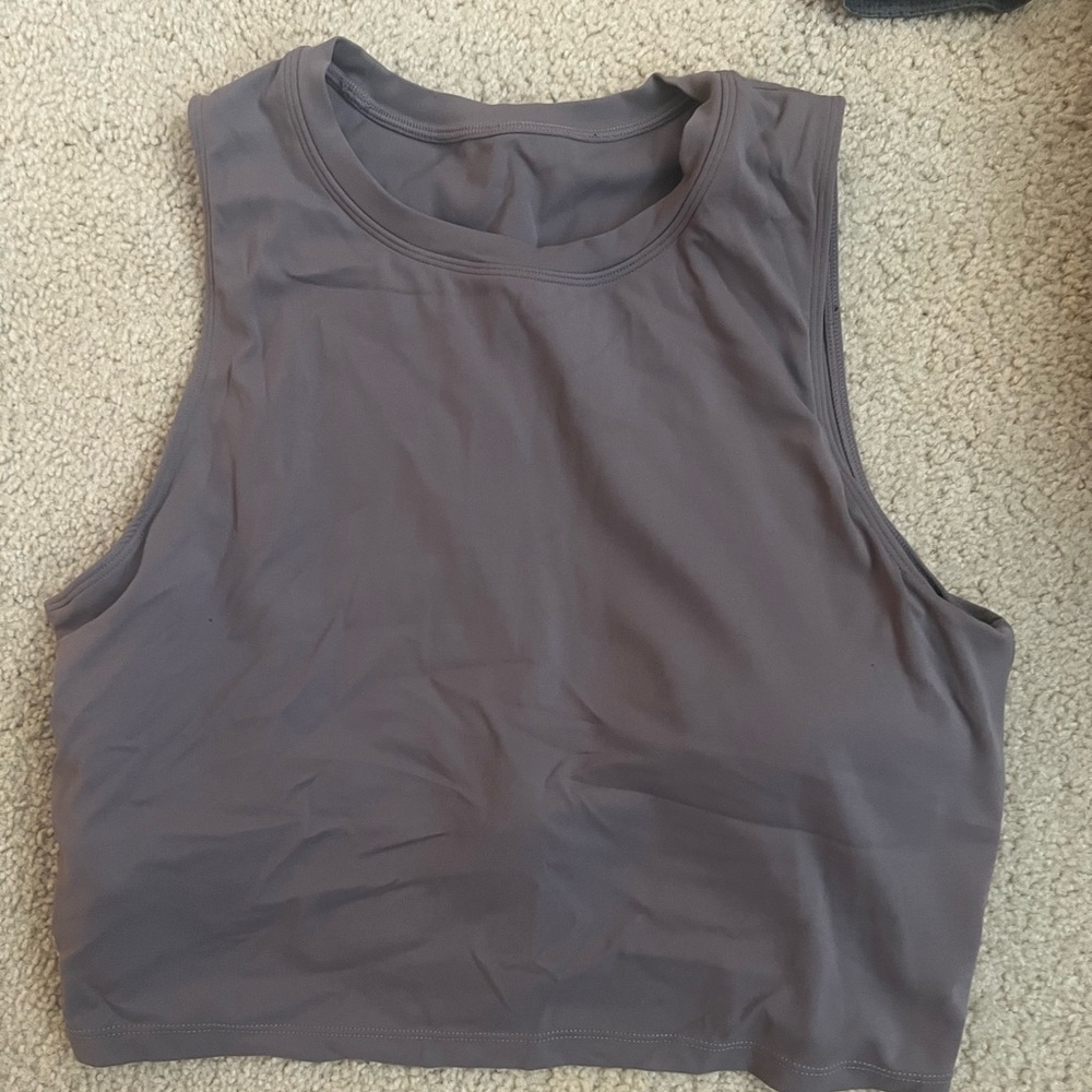 (1) Grey/Purple crop top